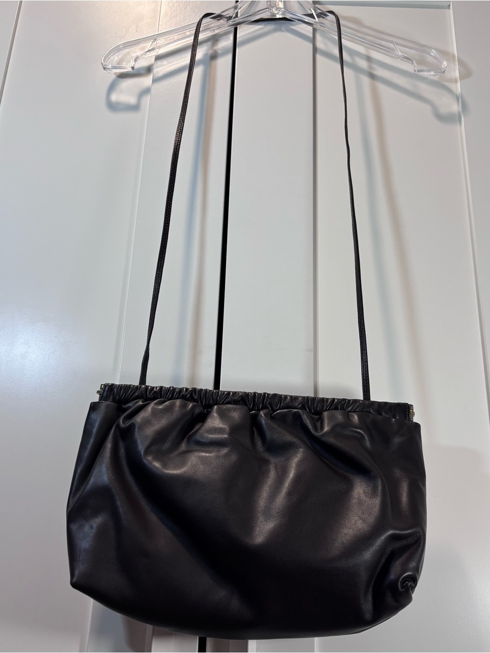 Vintage Crouch & Fitzgerald New York Brown Leather Slouch Shoulder Crossbody Bag